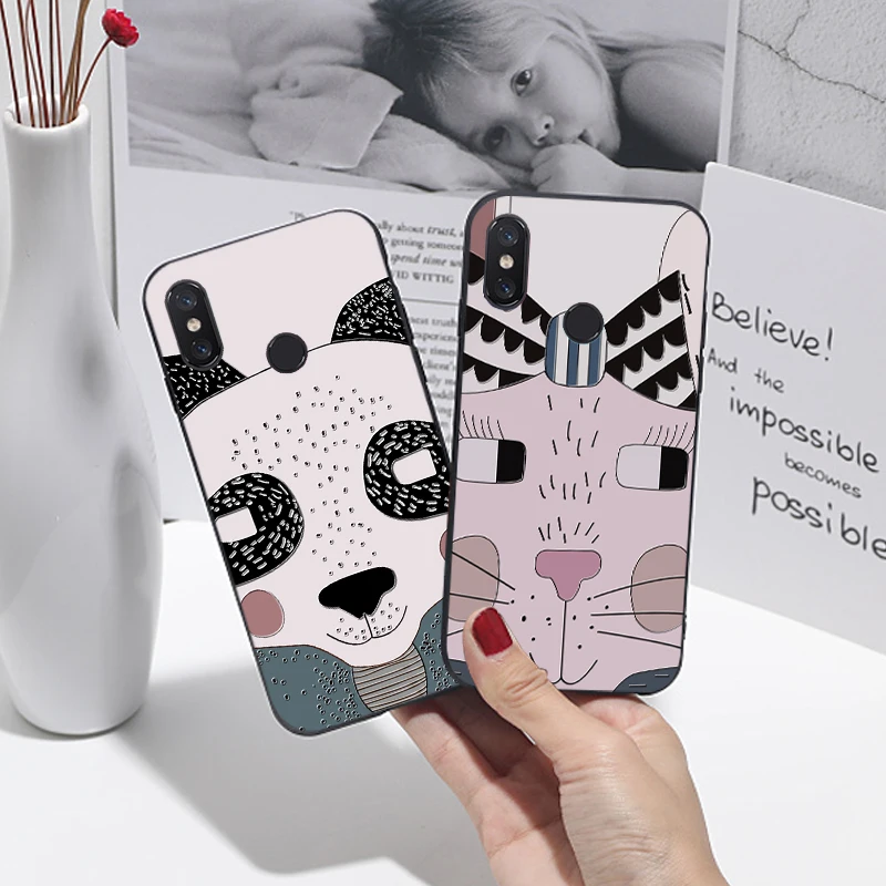 

Luxury Cute Cat Soft Phone Cases For Xiaomi Mi Max 2 3 Pro Silicone Back Cover Capa For Xiaomi Redmi Note 5A Prime Y1 Lite