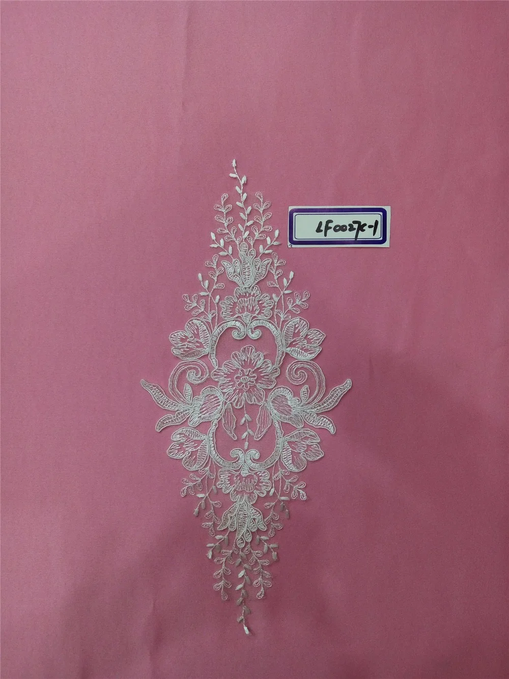 

Free shipping bridal veil applique diy ivory flower embroidery fabric lace applique patches