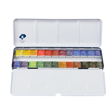 Павел Рубенс сплошной акварельный пигмент Прозрачный для начинающих краска ing коробка акварельных красок портативный художественные принадлежности