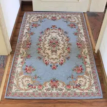 Европейский стиль, цветочный жаккардовый ковер для спальни, гостиной, кухни, ванной, коврик для двери, противоскользящее украшение для дома