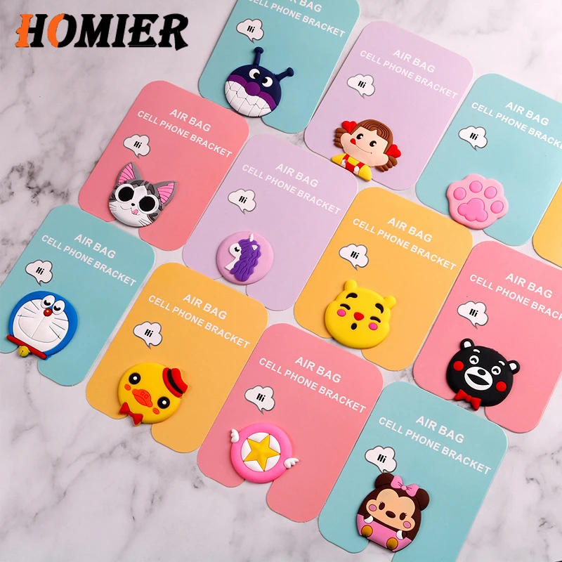 

Universal Pop phone Stand bracket Expanding Stand stretch grip phone Holder Finger Cute cartoon stand for iphone 6s 7 8 X XS MAX