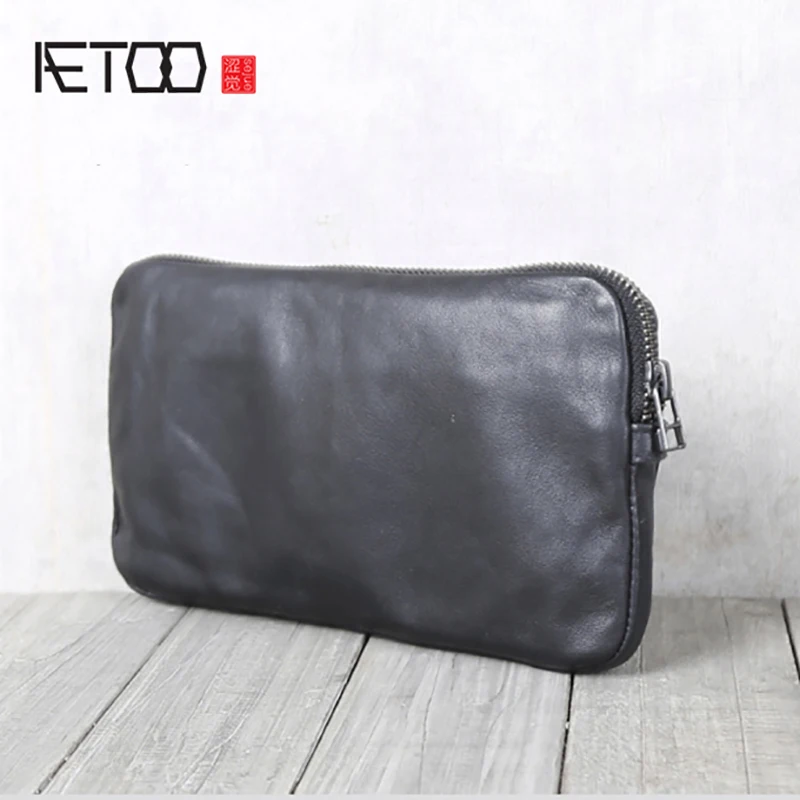 

AETOO Handmade cowhide wallet Leather hand bag