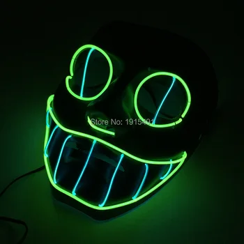 

Crazy EL Rope Tube Smiling Snake Face Fancy Dress Up Accessory Supplies Led Neon Party Cheer Mask for Mardi Gras Holiday Lights