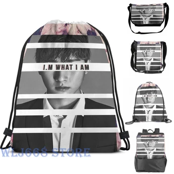 

Funny graphic print shoulder Bags women I.M What I Am Single shoulder backpack travel for men Gym Bag