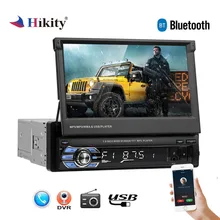 Hikity 1 din автомобильное радио MP3 плеер 7 «HD Универсальный автомобильный стерео радиоплеер с Bluetooth FM USB Поддержка резервного копирования Камера