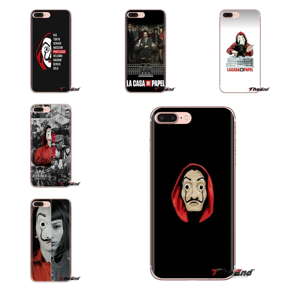 

La Casa De Papel Money Heist For Huawei Nova 2 3 2i 3i Y6 Y7 Y9 Prime Pro GR3 GR5 2017 2018 2019 Y5II Y6II TPU Transparent Cover