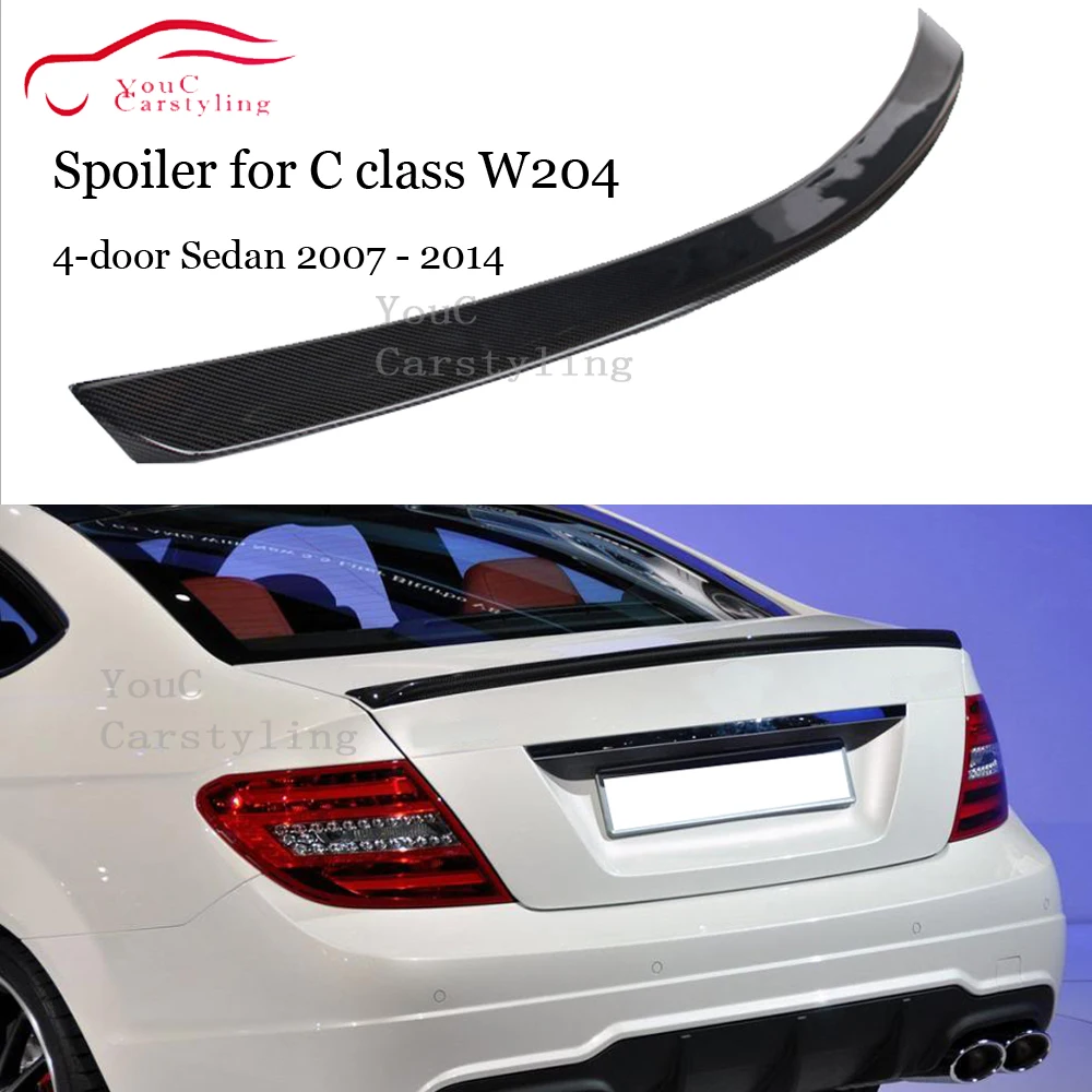W204 Carbon Fiber Spoiler C74 / Amg / Rt / R /v Style Rear Trunk Boot