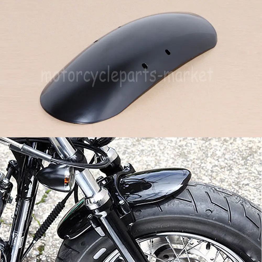 

3 5/8" 35cm Motorcycle Custom Black Short Front Fender For Harley Sportster Forty Eight 48 XL1200X 2010-2017 16 15 14 13 12 11