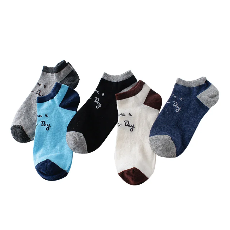 5pairs Man Low Cut Ankle Socks Summer Korean Men Cotton Fashion Sock