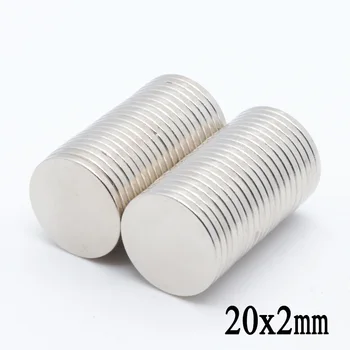 

200pcs 20x2 mm N35 Super Strong 20mmx2mm Powerful Disc Round Magnet Rare Earth Permanent Neodymium Magnets 20*2 mm