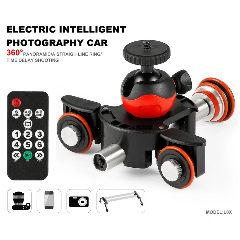 

L8X Camera Video Track Motorized Electric Slider Motor Truck For Nikon Canon Dslr Camera Dv Movie Vlogging Gear