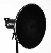55cm / 22″ Studio White Beauty Dish Bowens Mount + Honeycomb Grid + Diffuser Sock for Godox Flash Storbe
