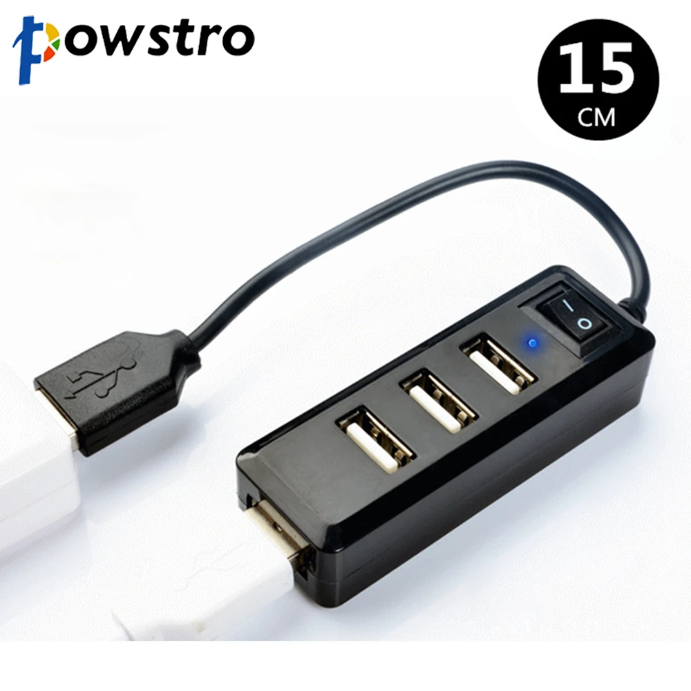 USB 2.0 4 Port Portable Hub USB Peripheral Switcher Adapter Box USB