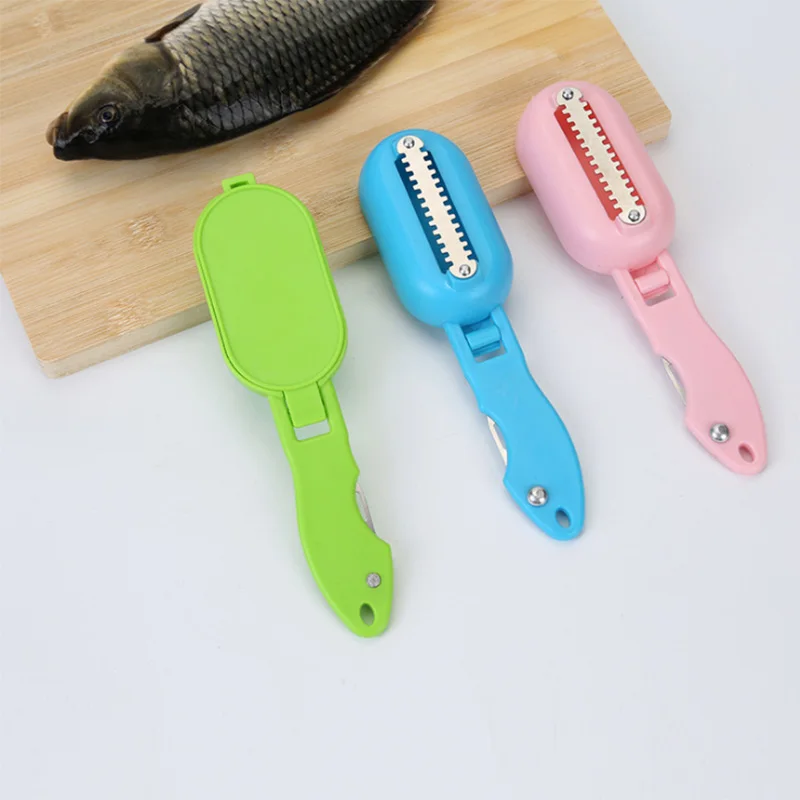 

Fish Skin Brush Scraping Fishing Scale Graters Fast Remove Fish knife Cleaning Peeler Cleaner Descaler Scaler Scraper Fish Tools