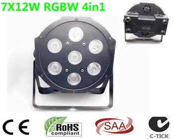 

CREE RGBW 7x12 W LED Flat SlimPar Quad Luce 4in1 LED DJ Wash Stage Light dmx luce della lampada 4/8 channes