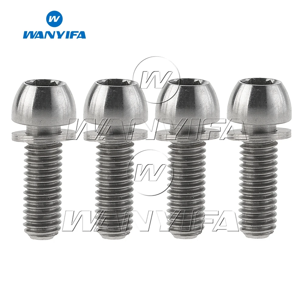 

Titanium Gr5 M6x18mm M6x20mm Ball Allen Head Bolt with Washer for Bicycle Disc Brake Caliper pack of 4