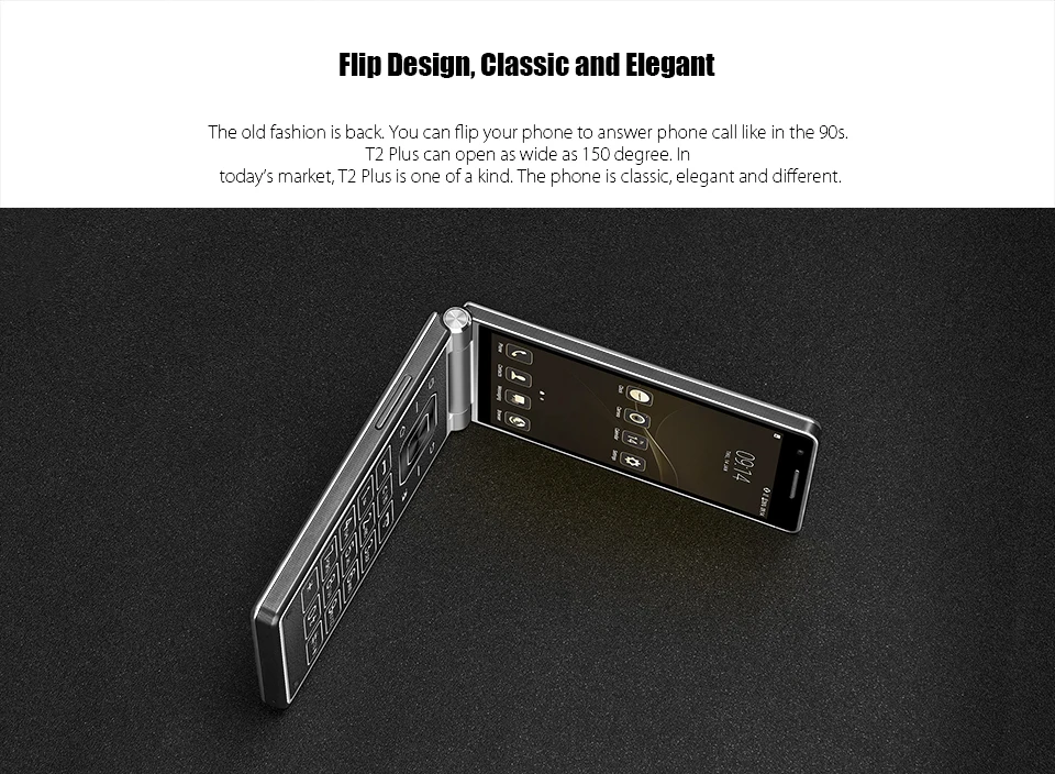 Vkworld T2 плюс 4 г 3 ГБ Оперативная память 32 android7.0 флип смартфон MT6737 ядра 4.2 &quotIPS