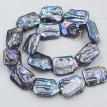 Пресноводный жемчуг Reborn Кеши барокко черный 15-22 мм 1" fppj бусы природа свободные шарики для ювелирных изделий DIY