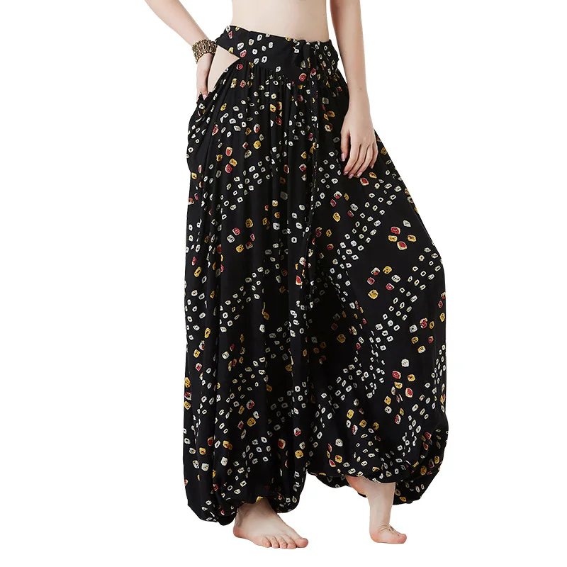

2019 New American Tribal Belly Dance Unisex Brocade Full Pantaloons Costume Accessories Gypsy Trousers Bloomers ATS Harem Pants