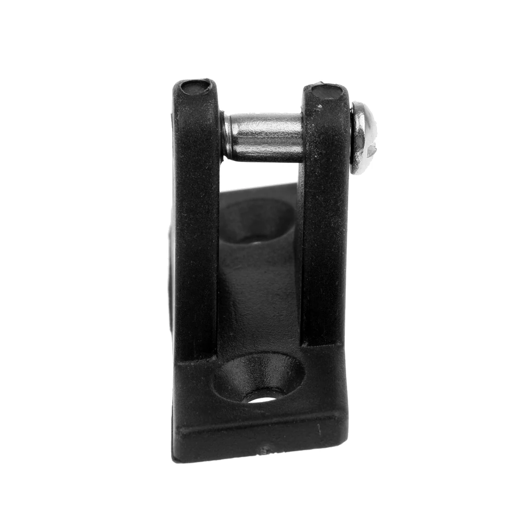 Perfeclan Black Durable Nylon Universal Deck Hinge Angle Side Mount Plate with Bolt  Stainless Steel Hinge Bimini Tops