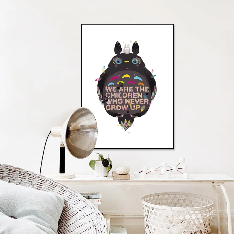 Cartoon Black And White Decorative Painting Modern Minimalist 40x60cm House Office Bar Background Wall Painting Frame Aliexpress