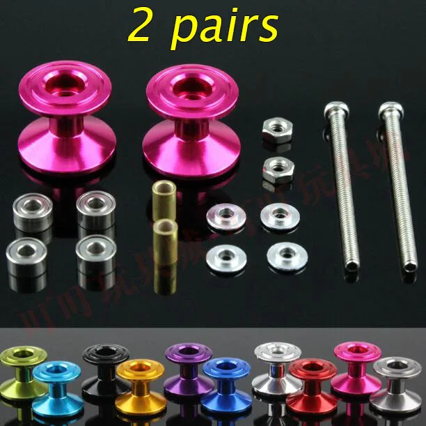 

2 Pairs 13-12mm Double Aluminum Rollers Guide Roller 15398 95231 Spare Parts For Tamiya Mini 4WD Car Model