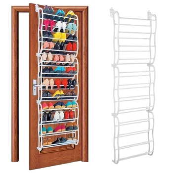 

12 Layer 36 Pair Shoe Cabinet Door Hanging Shoe Rack Hook Shelf Rack Holder Storage Organizer Cabinet