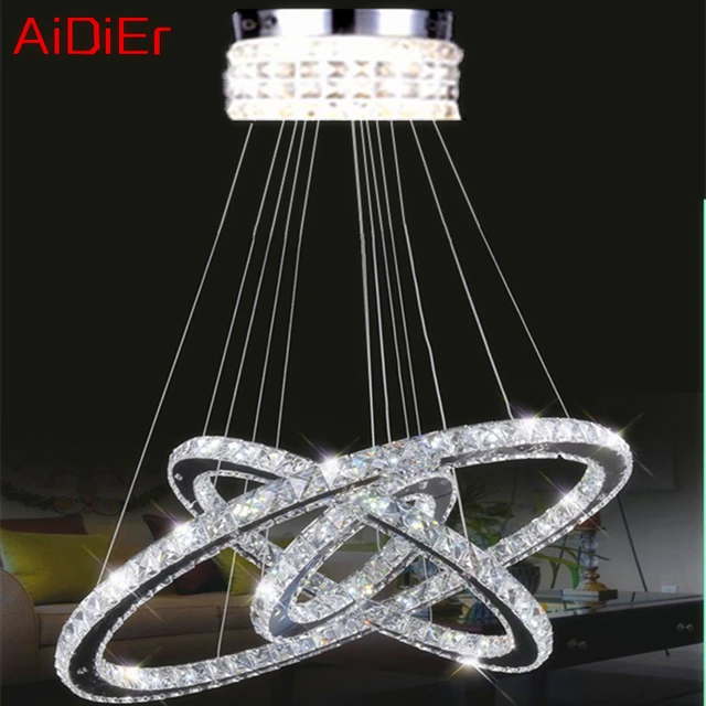3 Ring Diamond Crystal Chandelier Modern Luxury Atmosphere 3 Ring Diamond Crystal Chandelier Modern Luxury Atmosphere Living Room Lights Led K9 Er