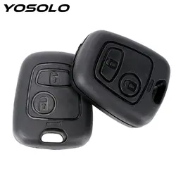 YOSOLO 2 кнопки дистанционного ключа автомобиля оболочки Брелок чехол для peugeot 207 307 306 для peugeot 106 406 306 206 автомобиль-Стайлинг без лезвия