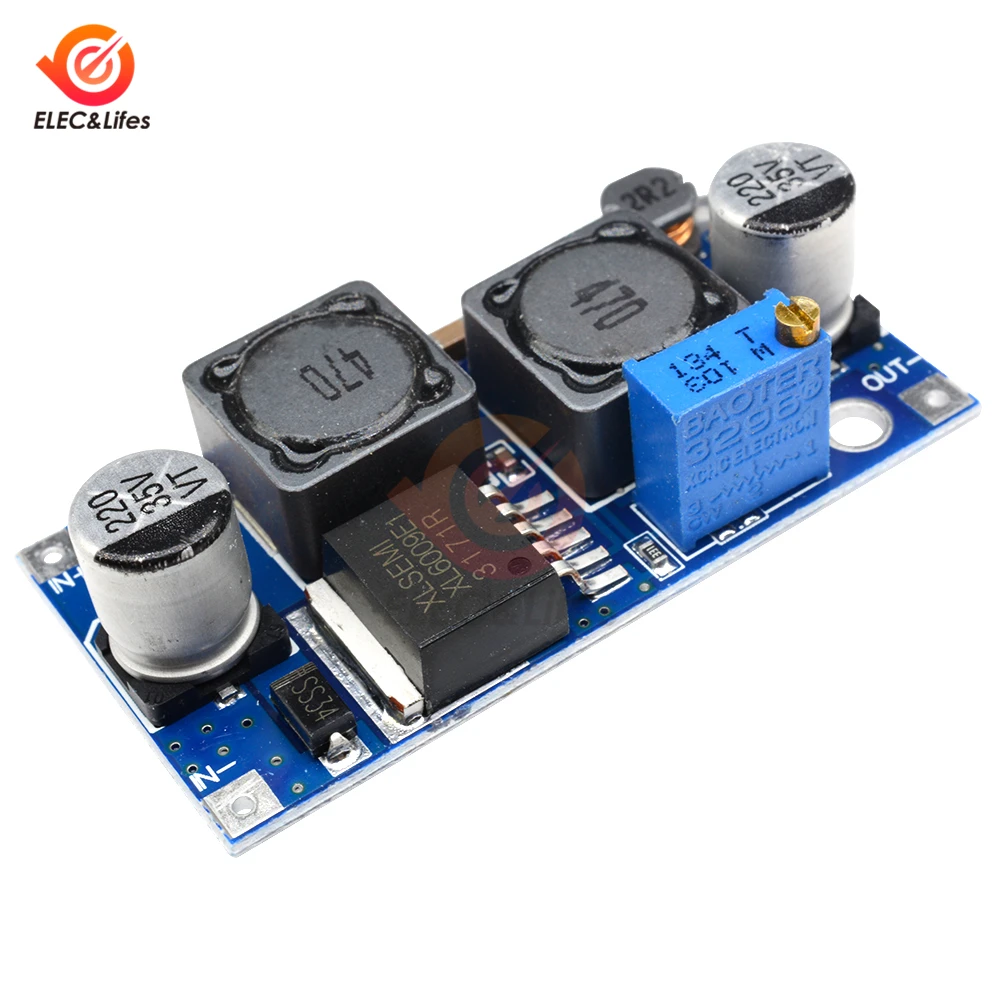 

DC-DC XL6009 Auto Boost Buck Board Adjustable Step Up Step Down Converter Module Solar panels 1.25-36V Voltage Board MOSFET