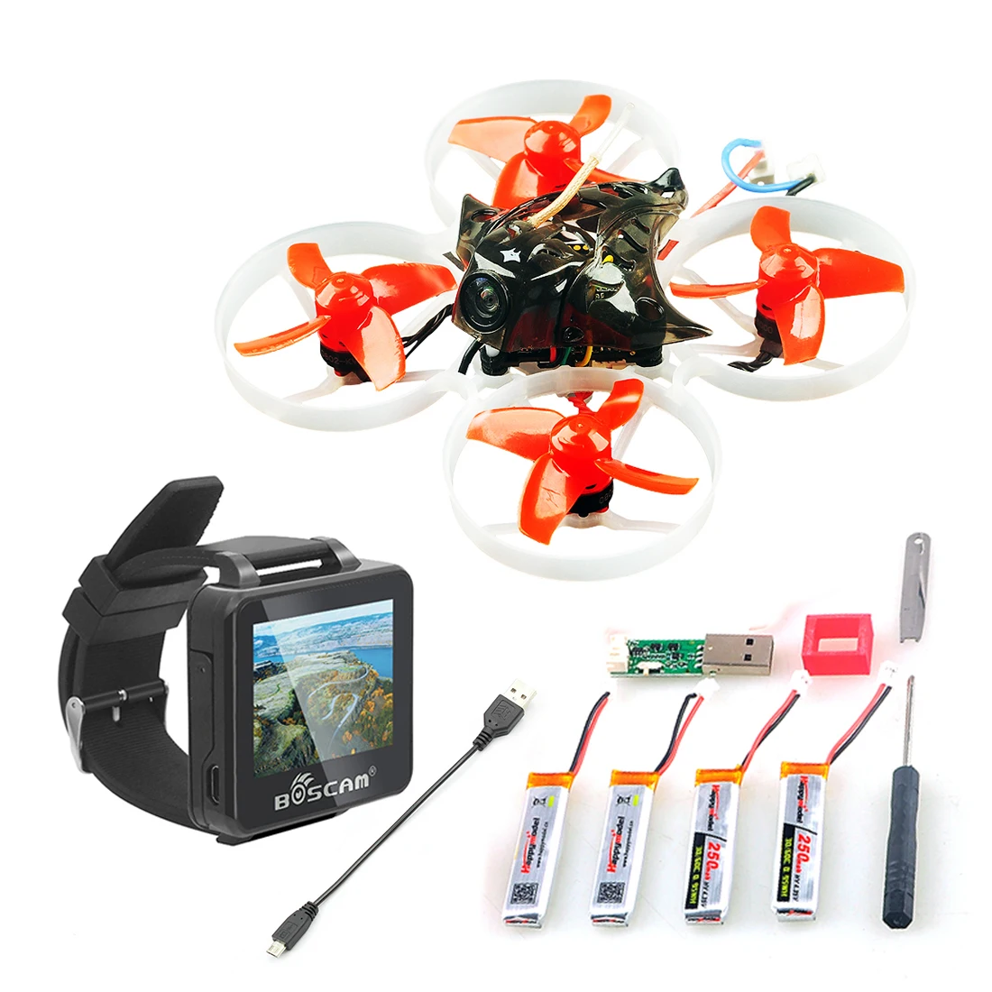 

Mini Mobula7 75mm BOSCAM BOS200RC FPV Watch Crazybee F3 Pro OSD 2S Whoop Racing Drone BB2 ESC BNF Frsky Flysky Quadcopter