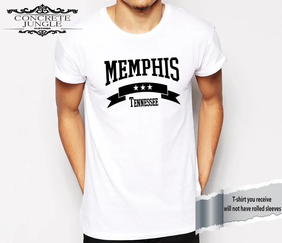 

Memphis T Shirt - Varsity - College - Hipster - Swag - Music Tee - WHITE New T Shirts Funny Tops Tee New free shipping