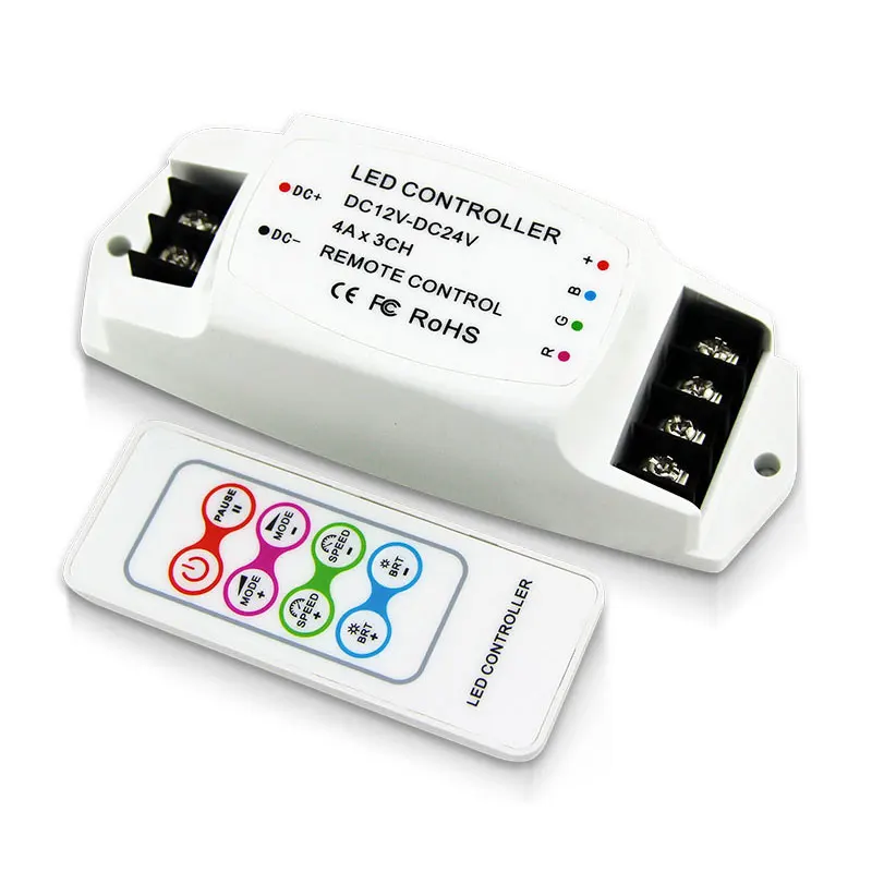 DC5V-24V 4A/CHx 3 канала многофункциональное постоянное напряжение PWM светодиодный RGB