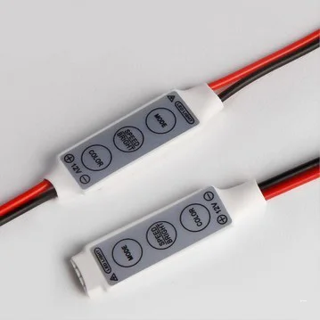 

12v mini led strip controller heterochrosis 3528 5050 solid color strip colorful controller small