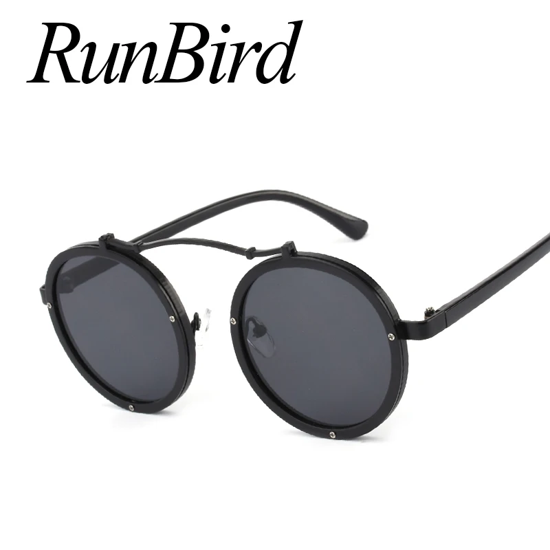 Популярные винтажные круглые металлические солнцезащитные очки в стиле стимпанк, женские брендовые дизайнерские металлические паровые солнцезащитные очки в стиле панк, мужские солнцезащитные очки для вождения R561