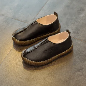 

2018 Spring Baby Party Shoes Children's Flat Princess Shoes Children's School Soft Casual Shoes Black