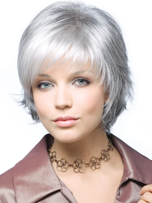 Celebrity Hairstyle Capless Top Grade Synthetic Sexy Gray Color