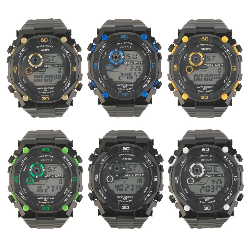 digital wrist watch with stopwatch