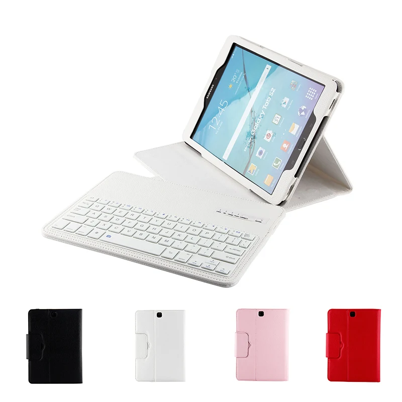 

Luxury Case for Samsung Galaxy Tab S2 9.7'' Removable Bluetooth Keyboard Case Leather Stand Cover for Samsung T810 T815 Tablet