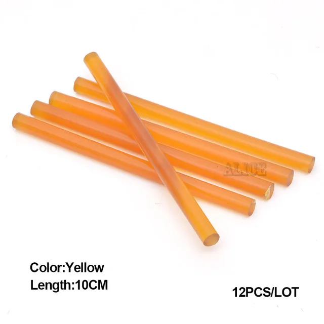 Коричневые клеевые палочки 18 см клеевые палочки цвет Кератиновый клей Италия 100 палочки термоклея - Цвет: Yellow 10CM