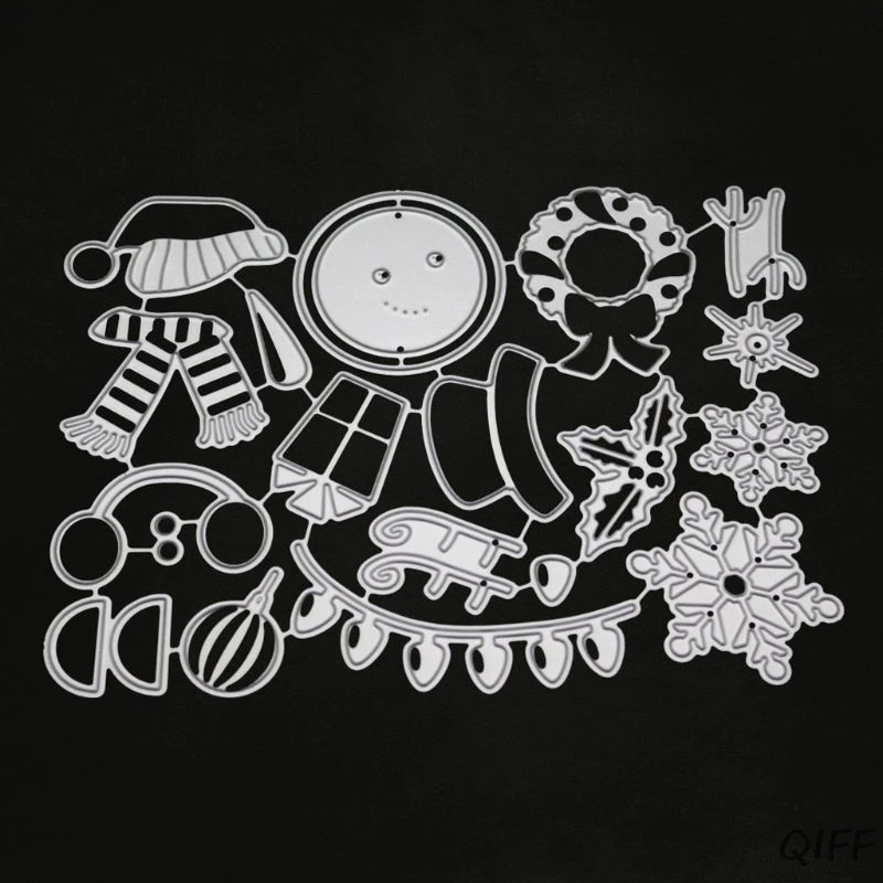 

Christmas Snowman Metal Cutting Dies Stencil DIY Scrapbooking Album Stamp Paper Card Embossing Craft Decor