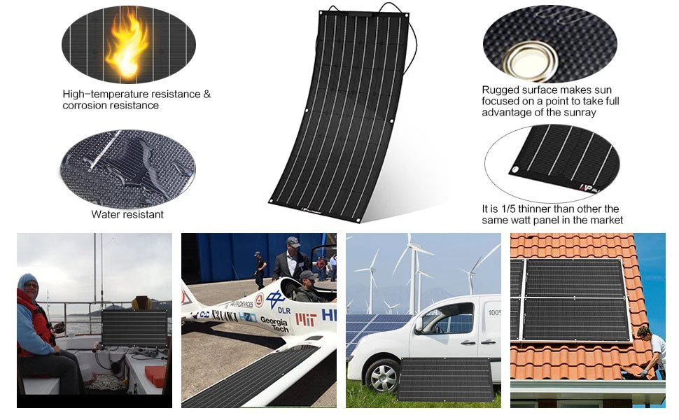Лучшее качество солнечная панель 80 Вт Полугибкие солнечные панели 12 в 80 Вт ETFE покрытие пленки домашняя система Комплект Китай дешевые солнечные батареи