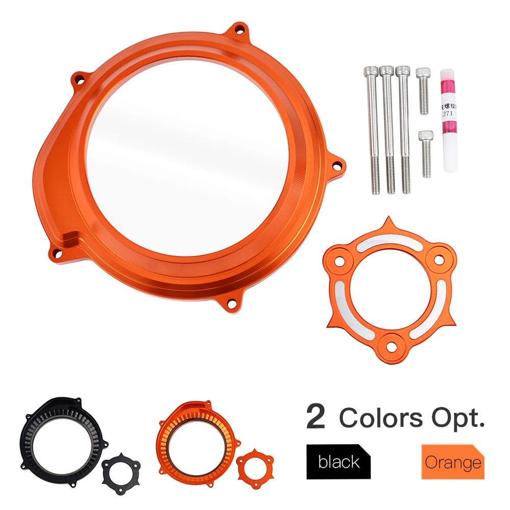 

H2CNC Engine Transparent Clutch Cover Guard Pressure Plate Protector Kit For KTM 1090 /1050 Adventure & 1290 Superduke R /GT LC8