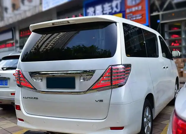 VLAND автомобильный габаритный задний фонарь для Toyota Alphard/Vellfire светодиодный задний фонарь 2008 2010 2012 Vellfire фонарь с DRL светодиодный движущийся singal plug and play