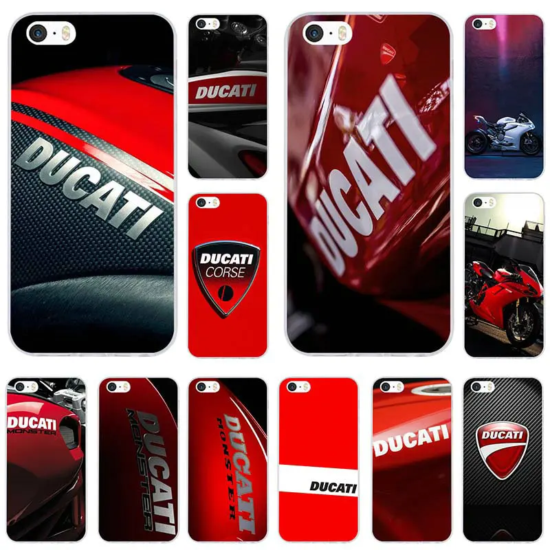 

Hot Ducati Moto Logo Soft Mobile Phone Accessories Bag Cases for iPhone 8 7 6 6S Plus X XR XS Max 10 5 5S SE 5C 4 4S Coque Shell