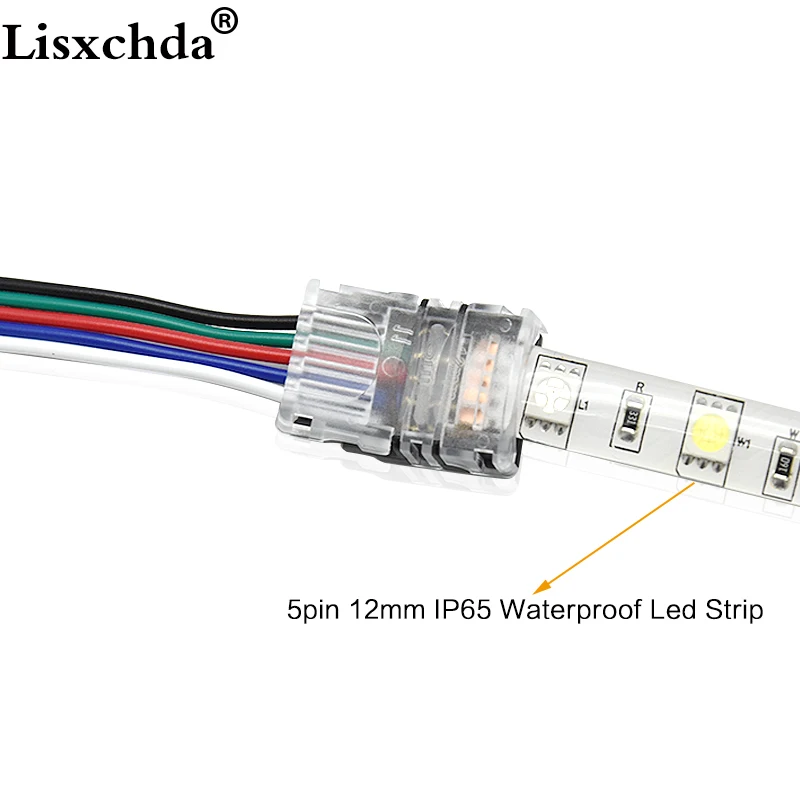 5 шт./лот 4pin 10 мм RGB/5pin 12 RGBW светодио дный провода разъема для IP65 Водонепроницаемый