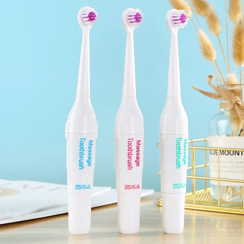 

Smart Atomatic Adult Deep Clean Battery Electric Toothbrush with 2 Replacement Heads Teeth Whitening Tooth Brush Cleaning Teeth