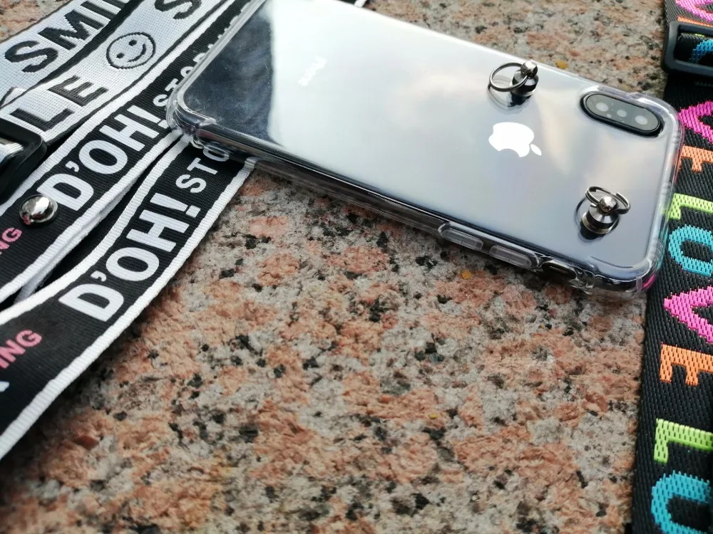 Анти-капля силиконовый прозрачный Кроссбоди чехол для телефона для iphone XS MAX чехол 11 Pro max 6 6S 7 8 plus XR s8 s9 s10 Plus note10 N9