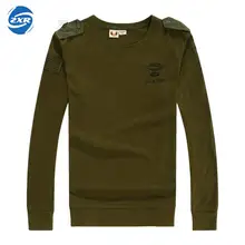 Мужская тактическая футболка для выживания на весну и осень, хлопковая Футболка с круглым вырезом и длинными рукавами в стиле милитари, Мужская походная футболка