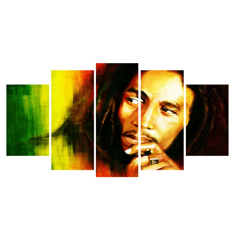5 Piezas De Arte De Lona Bob Marley El Primer Poster E Impresiones